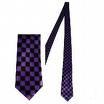 PURPLE & BLACK CHECKED TIE